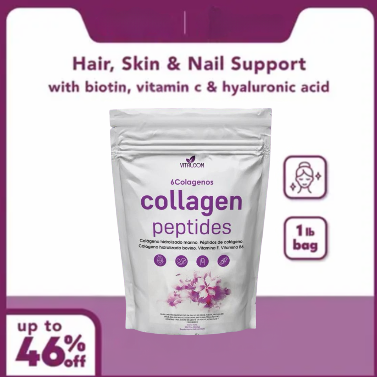 2x1 Multi Collangen Peptides Importados