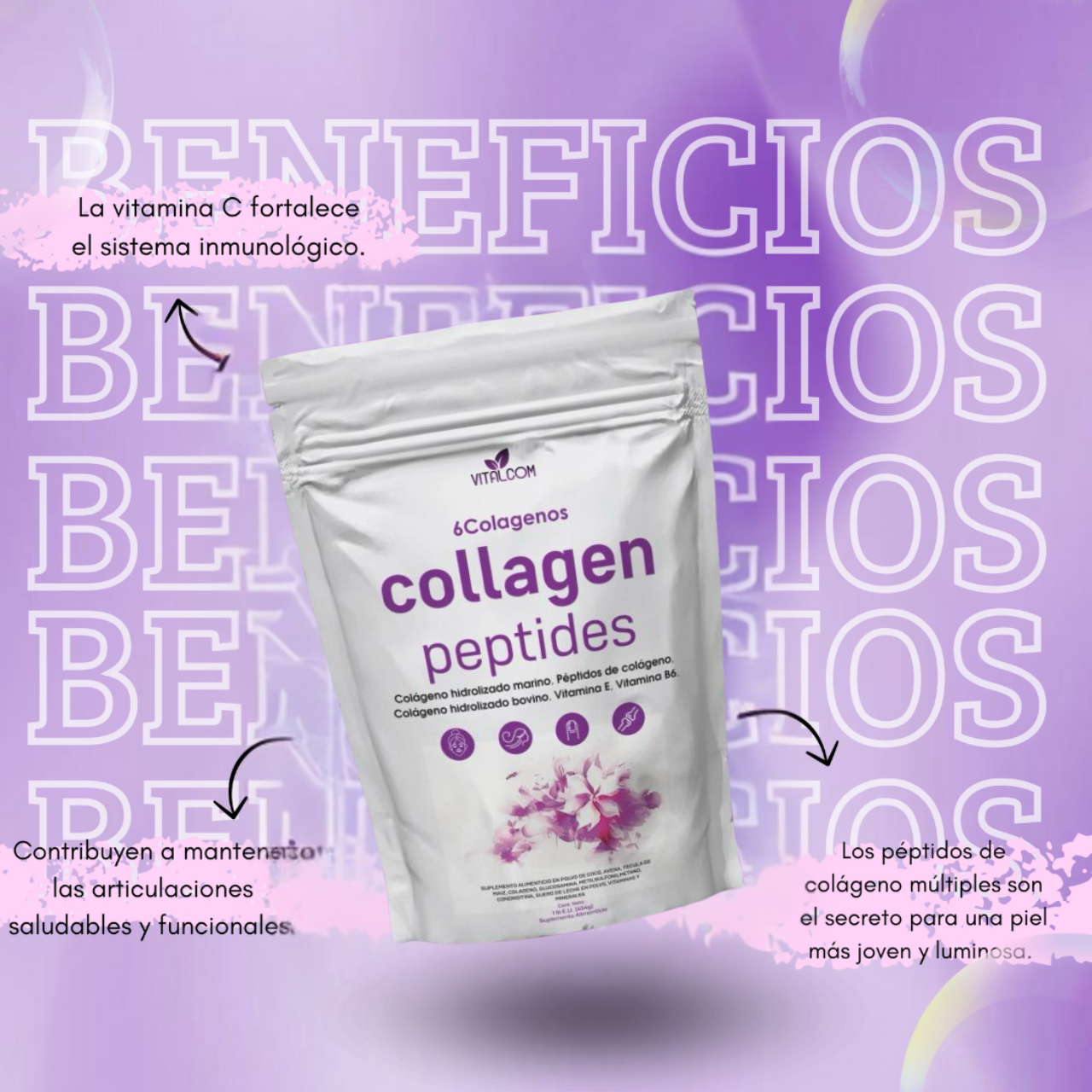 2x1 Multi Collangen Peptides Importados