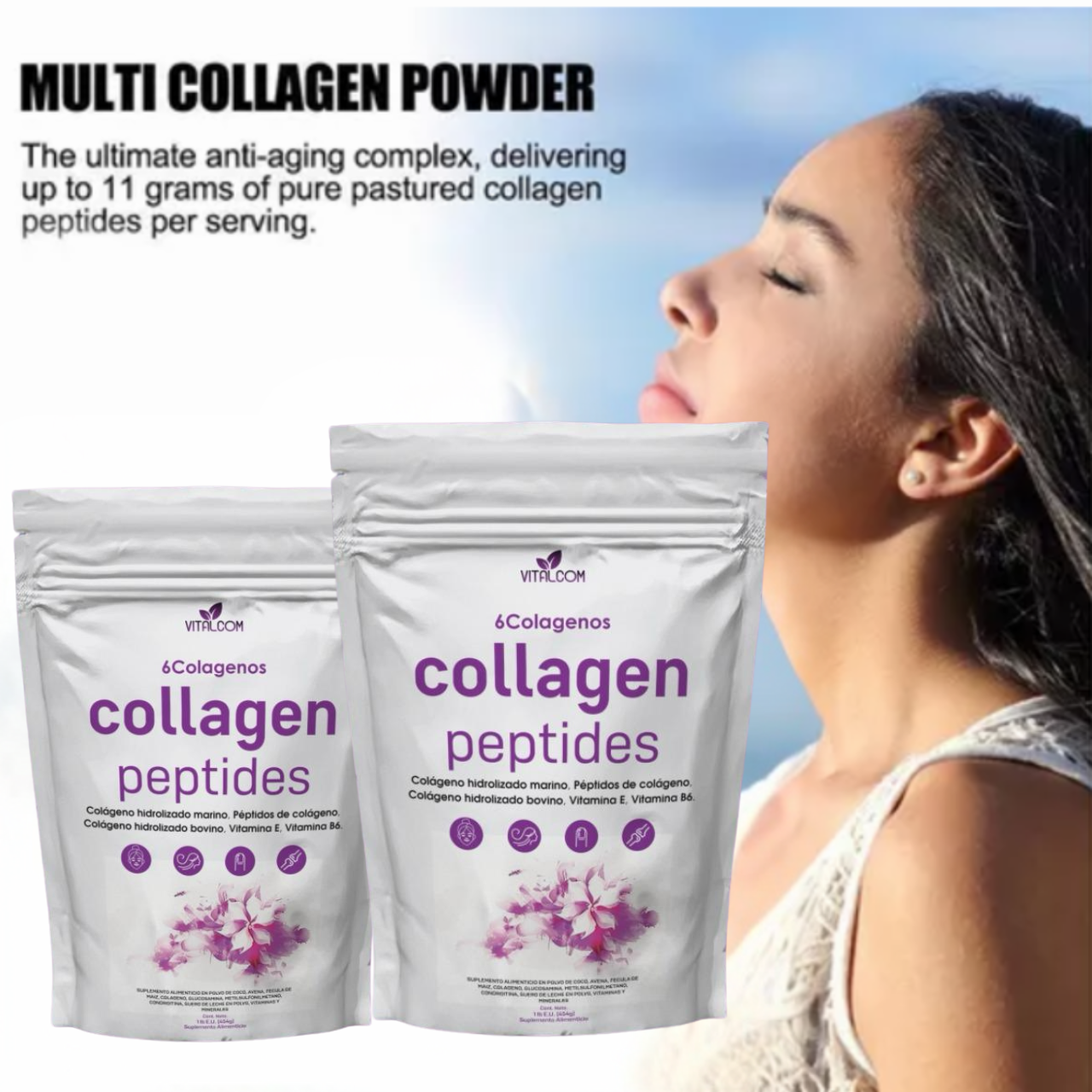 2x1 Vitalcom Collangen Peptides Importados