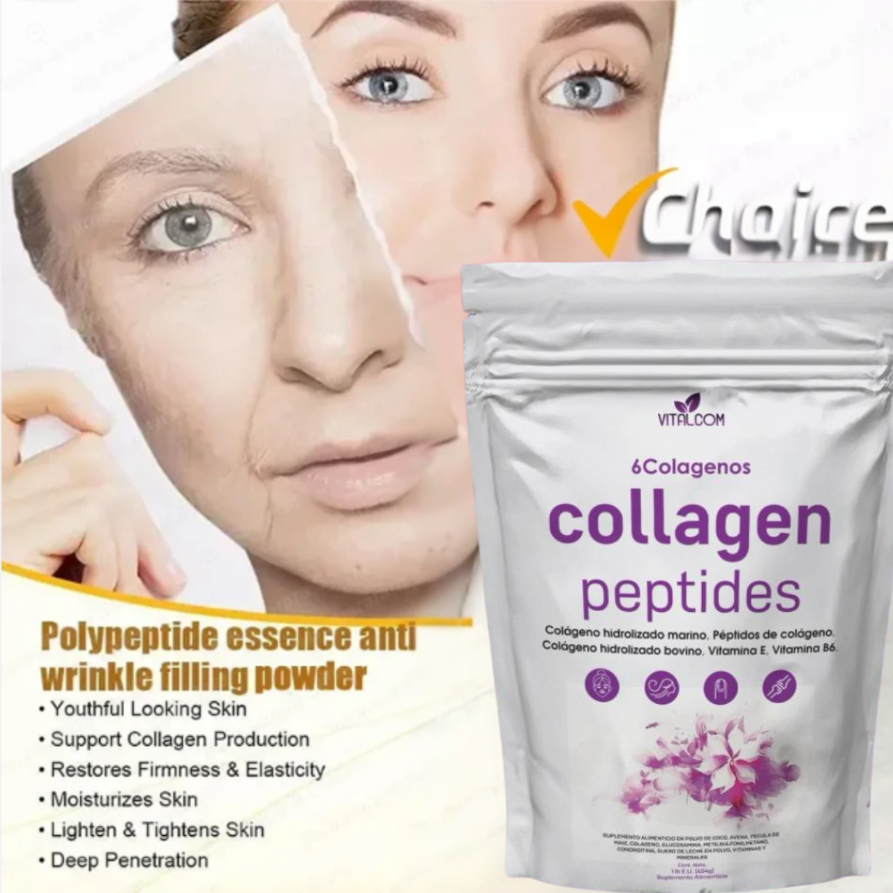 2x1 Vitalcom Collangen Peptides Importados