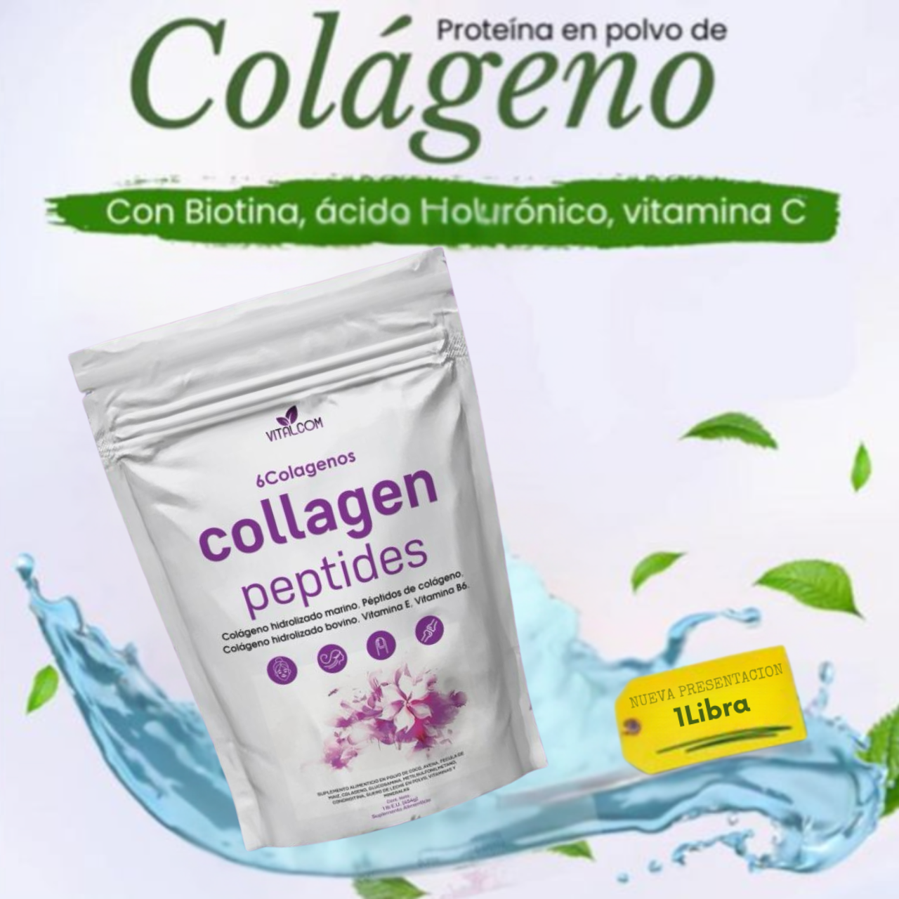 2x1 Vitalcom Collangen Peptides Importados